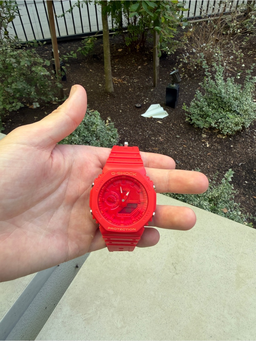 Digital Red Resin Men's Sport Watch